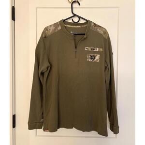 Bears Nike 1/4 Zip Top Thermal NFL Shirt Green Men’s Size L Salute To Service
